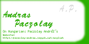 andras paczolay business card